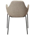 ZIMMER spisebordsstol med armlæn </br> Pebble earth bouclé fabric - Billede 3