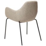 ZIMMER spisebordsstol med armlæn </br> Pebble earth bouclé fabric - Billede 2