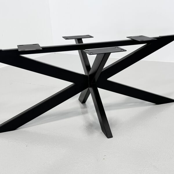 Dobbelt X-Sofabordben - Fuldsvejst - Pulverlakeret sort - 44cm høj