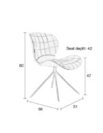 Orange spisebordsstol