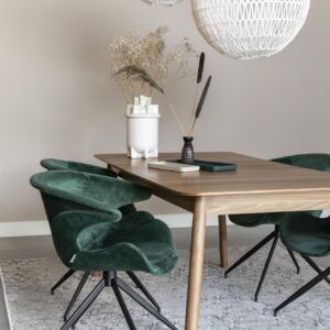 Mia-stol-grøn velour stol