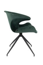 Mia-stol-grøn velour stol