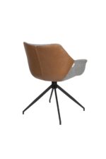 Spisebordsstol med drejefunktion i Vintage Brun