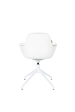 Hvid spisebordsstol med armlæn