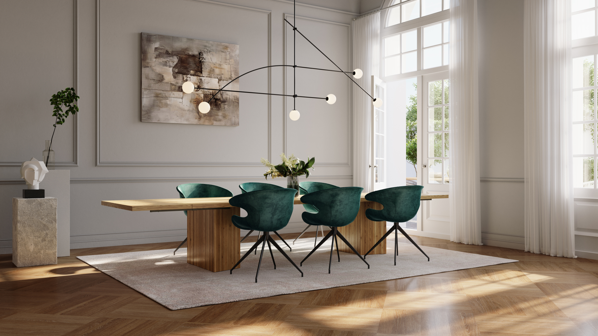 Plankebord med lamelben