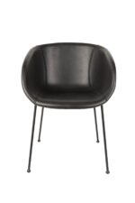 Sort skalstol med armlæn